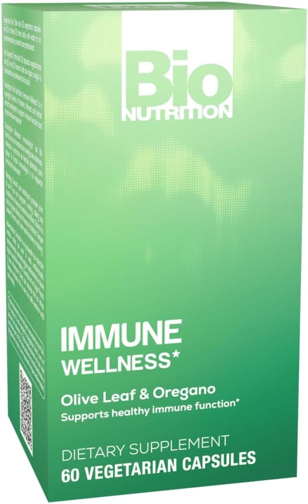 Bio Nutrition Immune Wellness Supplement 60 Vegetarian Capsules | Olive Leaf and Oregano | Minerals and Antioxidants for General Health Support | Immune Support 2