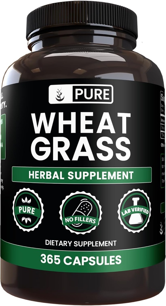 Pure Original Ingredients Wheat Grass (365 Capsules) No Magnesium Or Rice Fillers, Always Pure, Lab Verified 2