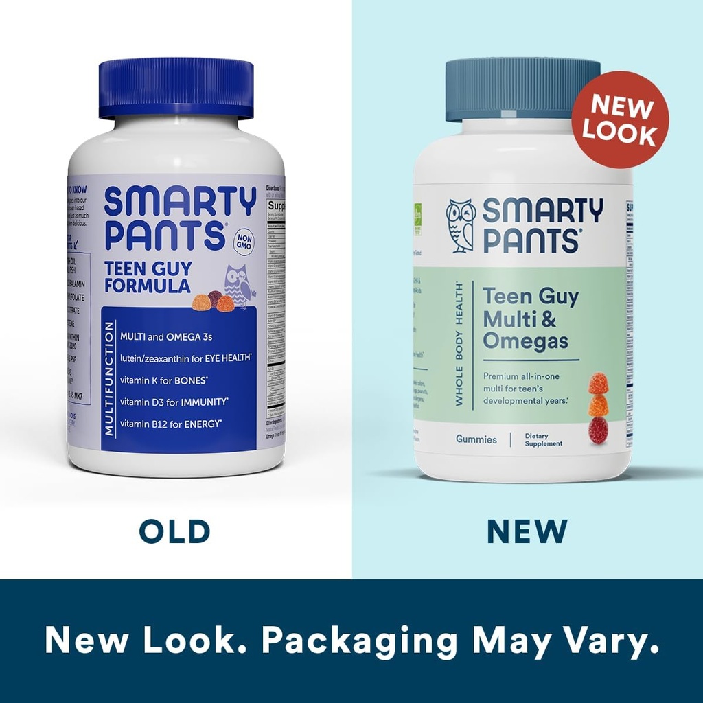 SmartyPants Teen Guy Multivitamin Gummies: Omega 3 Fish Oil (EPA/DHA) & Multivitamin for Men 4