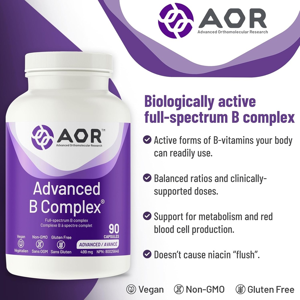 AOR Advanced B Complex, 90 CT 6