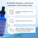 Eidon Ionic Minerals Liquid Zinc Concentrate - Ionic Zinc Supplement Drops for Adults and Kids, Support Immune System, Hair and Skin, Liver and Kidney Health, Relieves Stress - 2 oz 5