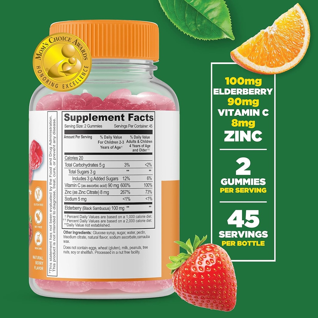 Lifeable Immune Support Kids + Prebiotic Fiber Kids, Gummies Bundle - Great Tasting, Vitamin Supplement, Gluten Free, GMO Free, Chewable Gummy 3