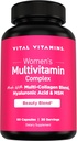 Vital Vitamins Women's Multivitamin Complex - Made with Multi-Collagen Blend, Hyaluronic Acid, & MSM - Beauty Multivitamins - with Vitamin A, C, E, B6, B12, D3-60 Capsules 2