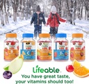 Lifeable Immune Support Kids + Prebiotic Fiber Kids, Gummies Bundle - Great Tasting, Vitamin Supplement, Gluten Free, GMO Free, Chewable Gummy 6