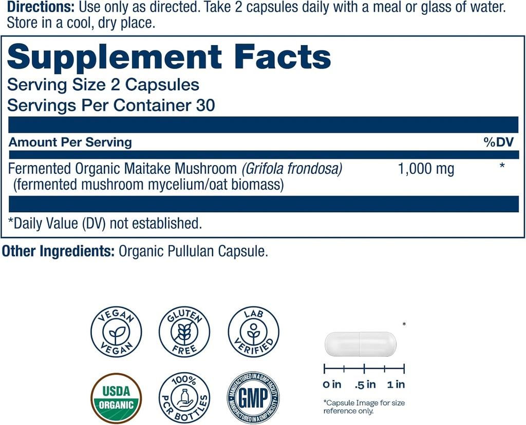 SOLARAY Maitake Mushroom | 60 VegCaps 3