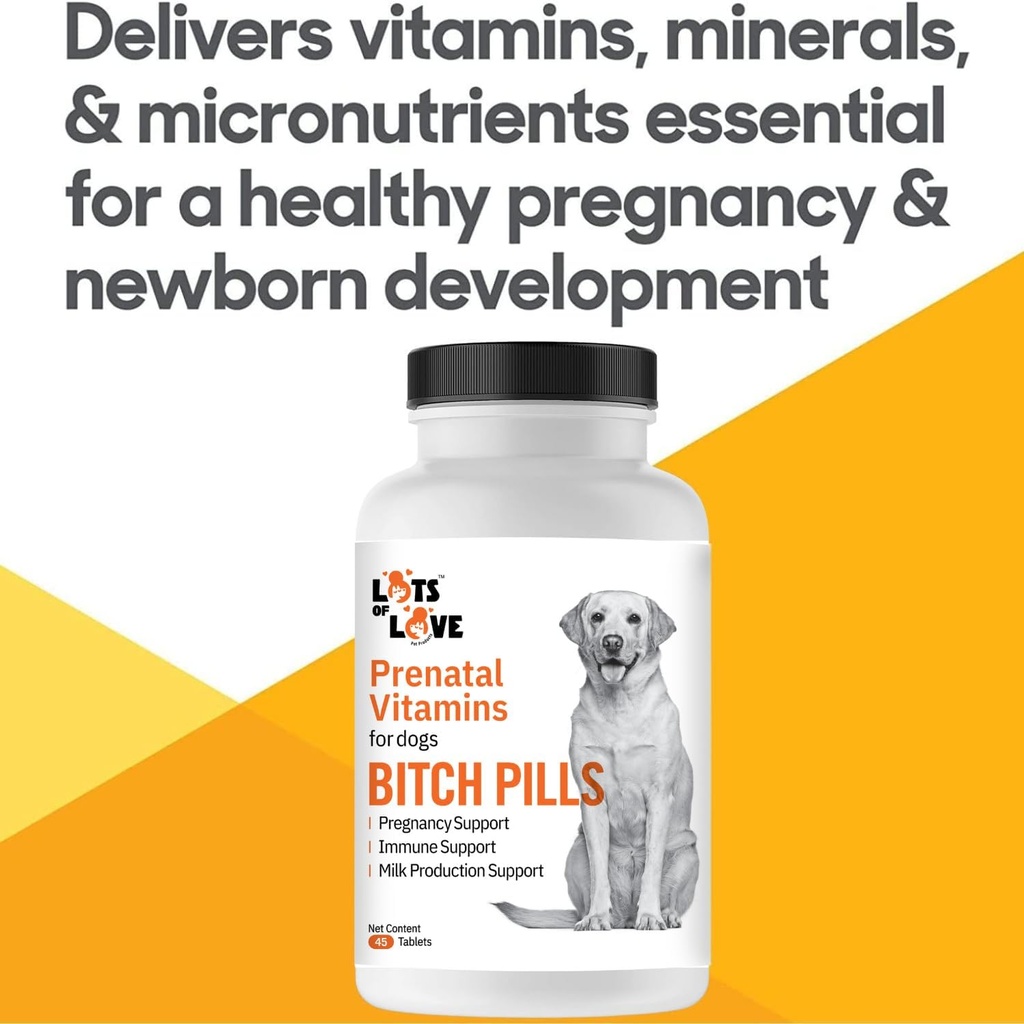 Bitch Pills - Pregnant Dog Prenatal Vitamins - 45 Tablets 5