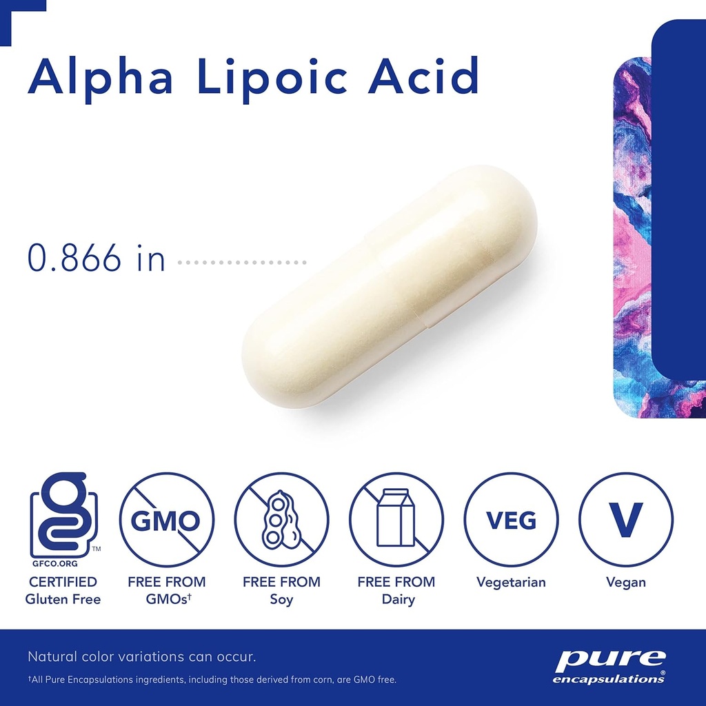 Pure Encapsulations Alpha Lipoic Acid 200 mg - 200mg ALA - Liver & Antioxidant Support* - for Nerve Health & Carb Metabolism - Vegan & Non-GMO Supplement - 120 Capsules 4