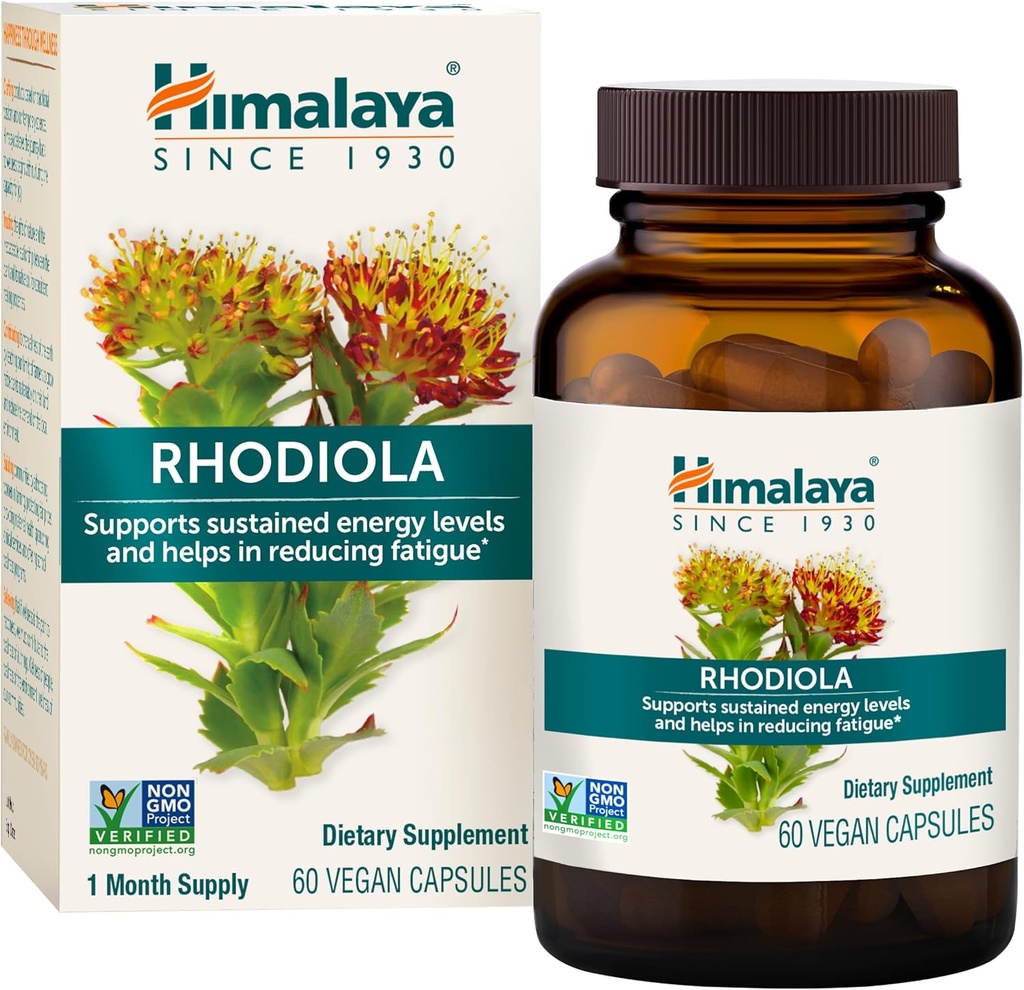 Himalaya Rhodiola Rosea - Herbal Energy Supplements for Supporting Stress Relief, Energy, and Exercise Endurance - Vegan, Gluten Free, 250 mg, 60 Capsules 2