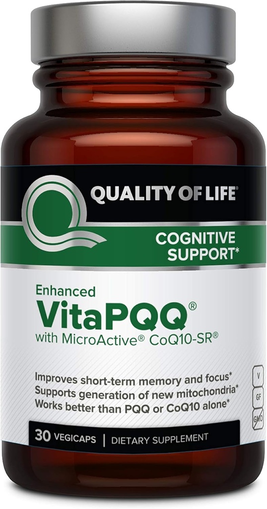Quality of Life VitaPQQ with MicroActive CoQ10-SR Premium Supplement - Anti Aging, Memory, Energy, Focus, Cognitive and Heart Health - 30 Vegicaps 2