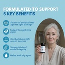 Eye Shield Supplement with Bilberry, Lutein, Zeaxanthin, Astaxanthin, and Beta-Carotene - Supports Dry Eyes, Vision Health, and Night Vision (90 Capsules) 6