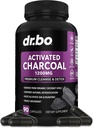 Activated Charcoal Capsules Cleanse Detox - 1200mg Organic Coconut Charcoal Pills for Stomach Gas and Bloating Relief for Men Women Kids - Active Capsules Powder Binder Activated Supplements for Gut 2