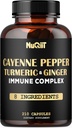 210 Pills - Cayenne Pepper Capsules Organic with Turmeric, Ginger, Immune Support Complex as Elderberry, Echinacea, Garlic Bulb - Digestion, Heart Health & Body Management 2