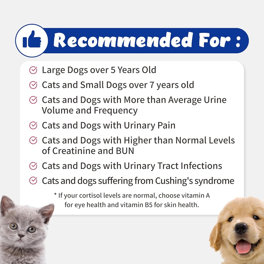 Urinary Guardian for Dogs and Cats - Supports Kidney, Adrenal Fatigue, Bladder, Urethers, Urethra, Vegan Bacon Flavor (117g) (Vitamin A) 4
