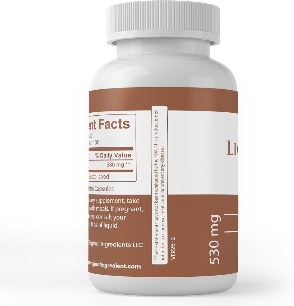Pure Original Ingredients Licorice Root Extract (100 Capsules) Always Pure, No Additives Or Fillers, Lab Verified 3