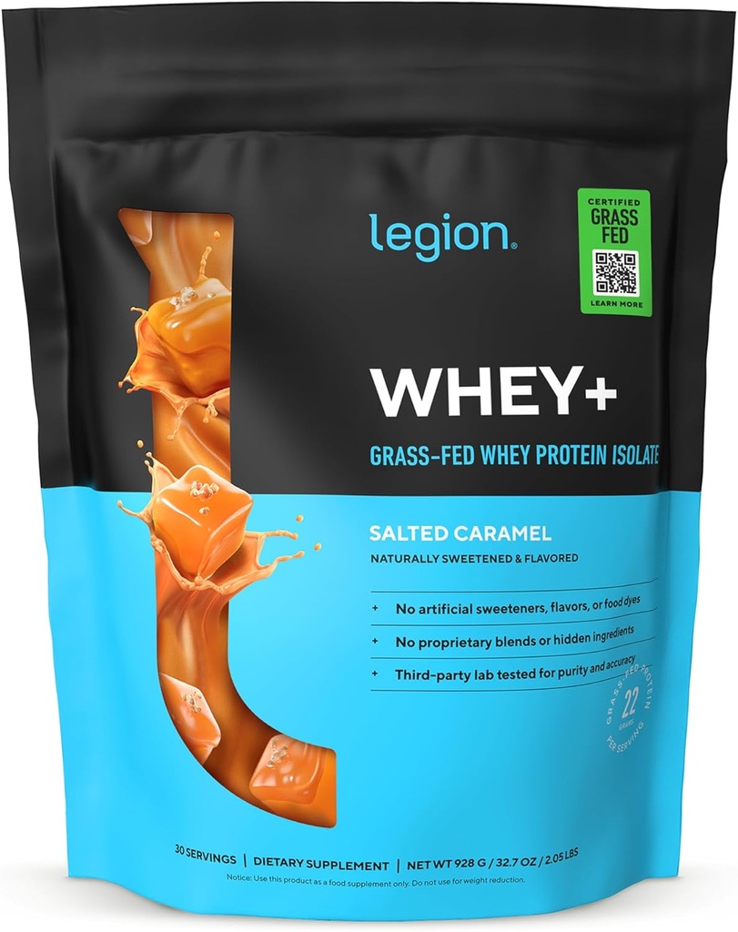 LEGION Whey+ Protein Whey Isolate from Grass Fed Cows - Whey Protein Isolate Powder Low Calorie, Non-GMO, Sugar Free, Lactose and Gluten Free, All Natural Protein Powder for Men & Women, 30 Servings 2