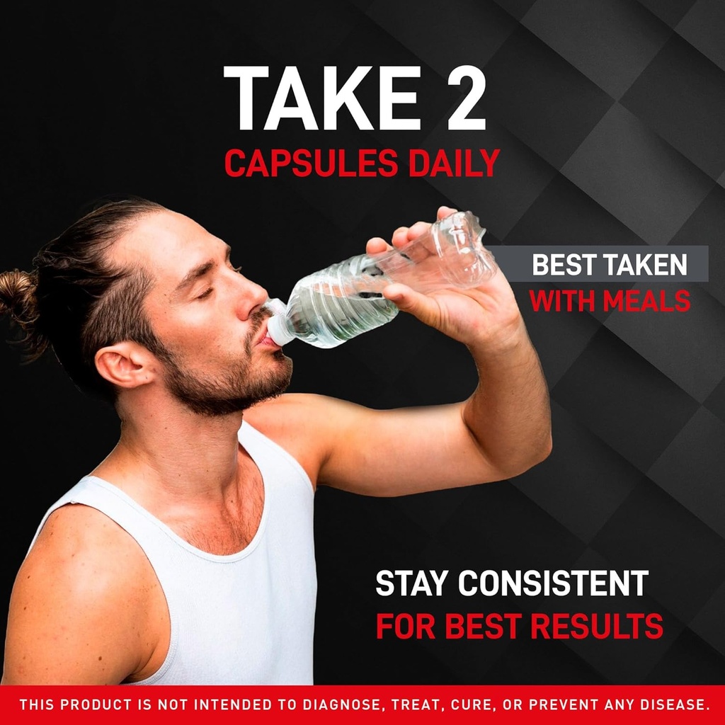 LIVORKA Vital Prime for Men, Advanced Formula, Dietary Supplement Support Capsules for 5 Months, Pack of 5 6