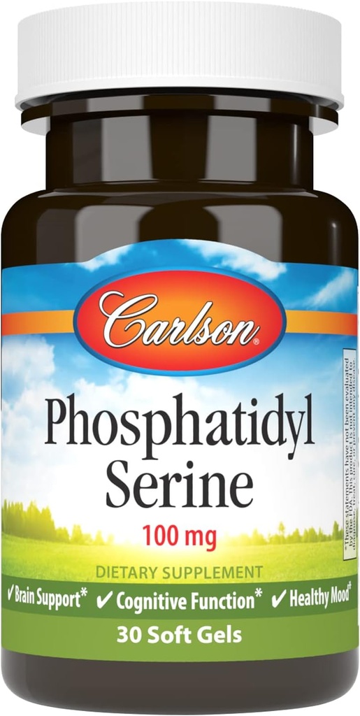Carlson - Phosphatidyl Serine, 100 mg, Non-GMO, Brain Function, 30 Softgels 2