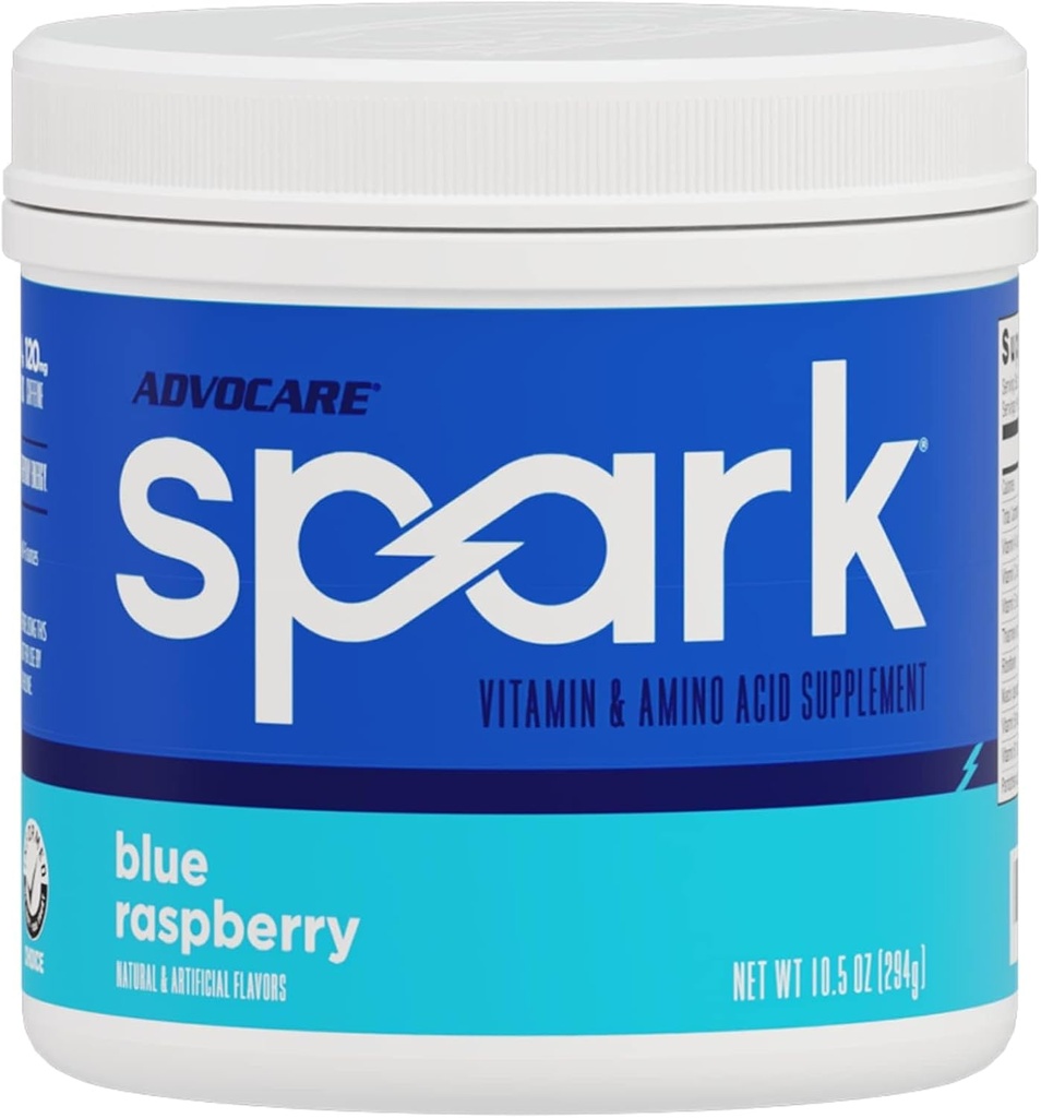 AdvoCare Spark - Energy Drink Mix - Vitamin & Amino Acid Supplement - Supports Energy & Focus - Portable Immune Support - Sugar-Free - Blue Raspberry (10.5 oz) 2