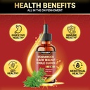 5in1 Wormwood Liquid Drops - Black Walnut Cloves Extract, Berberine, Milk Thistle - 2 Fl oz - 60 Days Supply 5