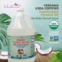 Verdana USDA Certified Organic Coconut MCT Oil –Fractionated Coconut Oil – No Palm Kernel Used – Kosher, Food Grade, Non-GMO – Great for Keto and Paleo Diets – 1Gallon 4