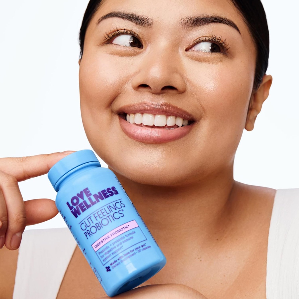 Love Wellness Gut Feelings Probiotic | Gut Health for Women, Digestion Relief & Immune Support Supplement | Womens Probiotic for Gas Relief | 3 Billion CFU | Safe Prebiotic and Postbiotic | 30 Count 6