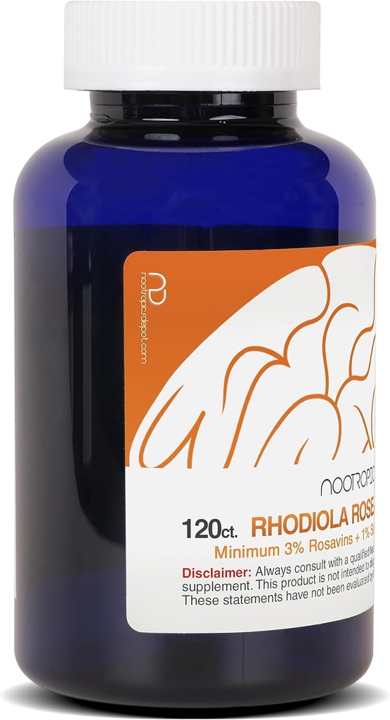 Nootropics Depot Rhodiola Rosea Capsules | 500mg | 3% Rosavins | 120 Count | Adaptogen Herb | Ayurvedic Supplement 6