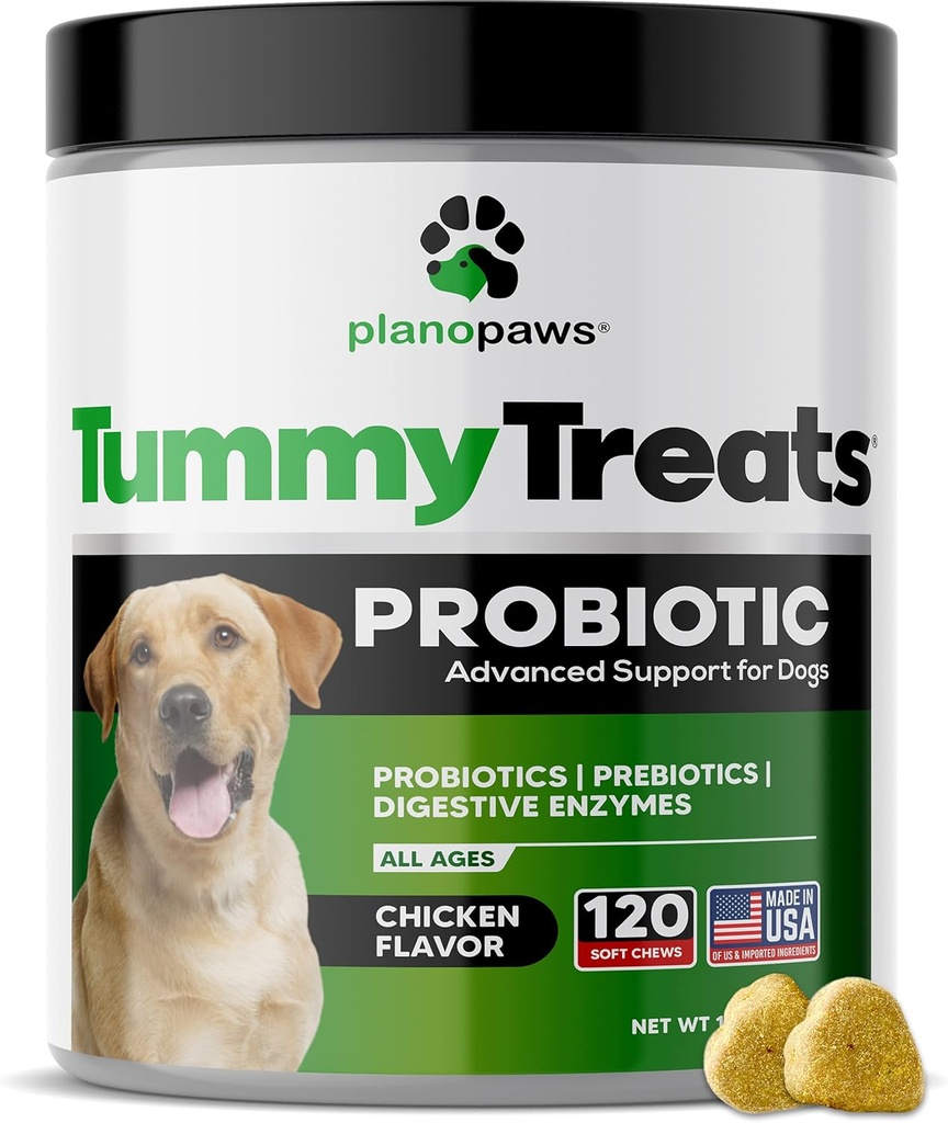 Probiotics for Dogs Digestive Health - Dog Probiotics and Digestive Enzymes - Allergy Relief for Dogs - Probiotic for Dogs Gut Health - Puppy Probiotic Tummy Treats - 120 Dog Probiotic Chews 2