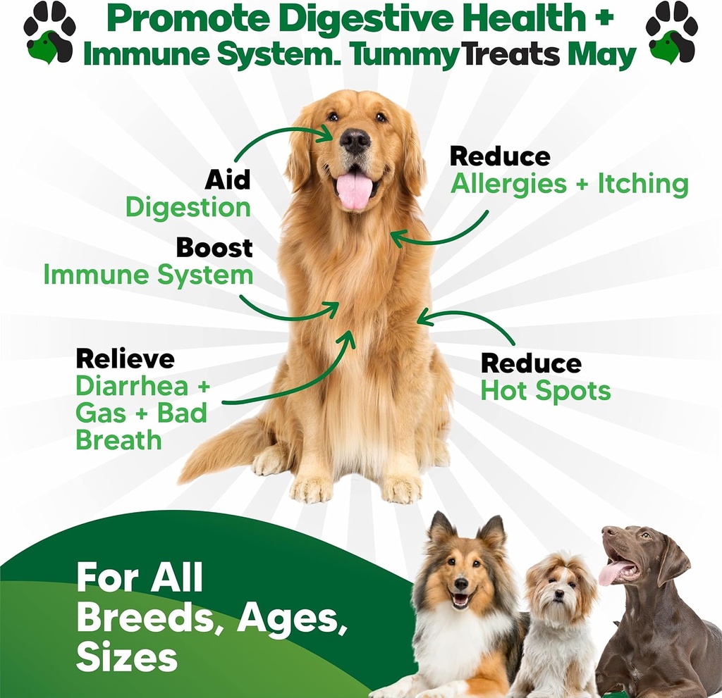 Probiotics for Dogs Digestive Health - Dog Probiotics and Digestive Enzymes - Allergy Relief for Dogs - Probiotic for Dogs Gut Health - Puppy Probiotic Tummy Treats - 120 Dog Probiotic Chews 3