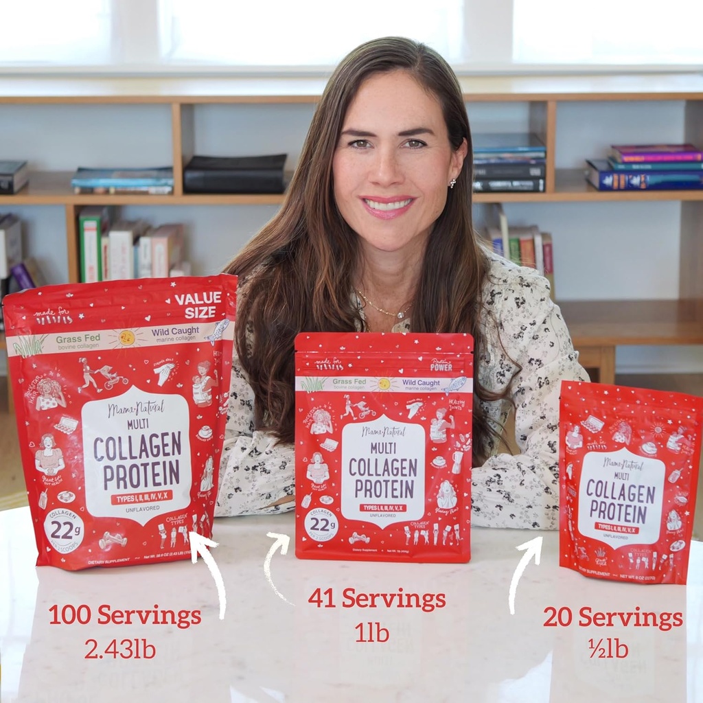 Multi Collagen Protein Powder Type I II III IV V X - Unflavored & Hydrolyzed 16Oz Pure Collagen Peptides Powder - Grass Fed Beef, Wild Fish Marine & USA Eggshell - Whole Body Collagen 6