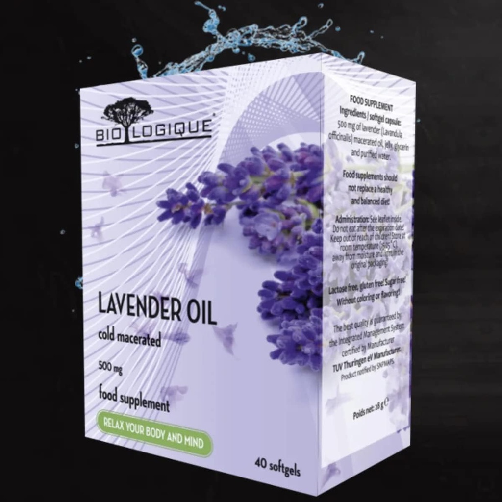 Lavender Pure Oil 500mg, 100% Pure & Natural Cold macerated Extract, 40 softgel Capsules 3