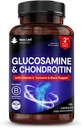 Glucosamine and Chondroitin MSM - High Strength Extra Absorbency Enriched with Vitamin C, Glucosamine Sulphate Chondroitin Sulphate, MSM, and Vitamin C Gluten-Free, GMP, 120 Food Supplement Tablets 2
