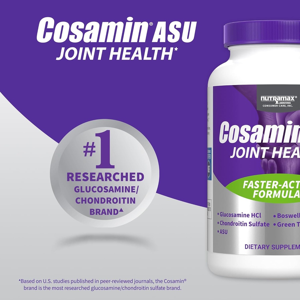 Nutramax Laboratories Cosamin® ASU Joint Health Supplement with Glucosamine, Chondroitin & ASU for Men’s & Women's Joint Health, 150 Capsules 6