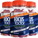Focus Factor Nootropic Gummies - Memory Supplement for Brain, Phosphatidylserine, Bacopa, Huperzine A - 60 Count (3 Pack) 2