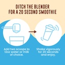 FlavCity Vegan Protein Powder - Chocolate Peanut Butter - 20g Almond, Plant Based Protein Powder - Dairy-Free Shake - With Organic Fruit, Reishi & Cordecyps Mushrooms - No Blender Needed (15 Servings) 6