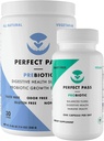 PERFECT PASS Prebiotics and Probiotics for Digestive Health, Capsule and Powder Supplement Bundle for Adults, Natural Bacillus Strains with PHGG for Gut and Digestive Wellness 2