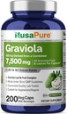 NusaPure Graviola 20:1 & 10:1 Extract, 250 mg Equivalent to 7,500 mg per caps 200 Veggie (Vegan, Non-GMO) 2