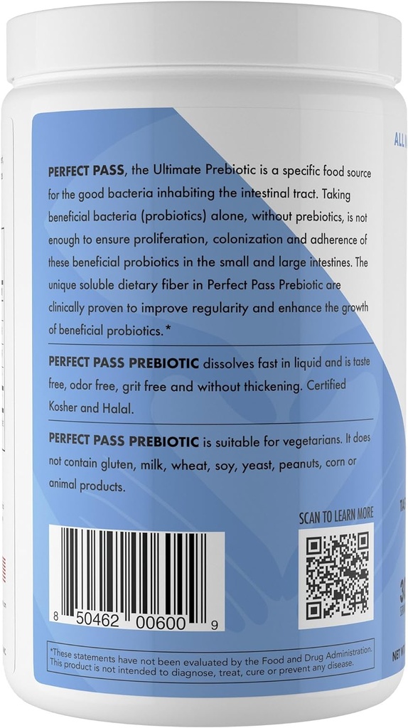 PERFECT PASS Prebiotics and Probiotics for Digestive Health, Capsule and Powder Supplement Bundle for Adults, Natural Bacillus Strains with PHGG for Gut and Digestive Wellness 5