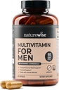 NatureWise Multivitamin for Men - Daily Male Support - Minerals & Herbs for Energy, Performance, Immunity - with Vitamin A, C, D, B-Complex - Soy & Gluten-Free, Non-GMO - 180 Capsules[3-Month Supply] 2