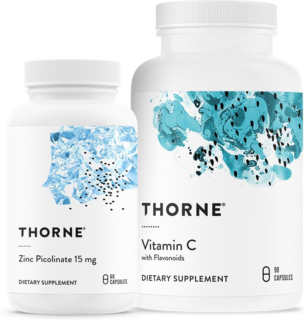 THORNE - Immune Support Bundle: Zinc Picolinate and Vitamin C Capsules - 60 Servings 2