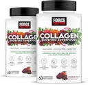 FORCE FACTOR Collagen Boosting Superfoods, Vegan Collagen Booster for Women, With Biotin, Hyaluronic Acid, and Vitamin C, For Hair, Skin, Nails, & Joint Support, Tropical Fruit, 120 Soft Chews, 2-Pack 2