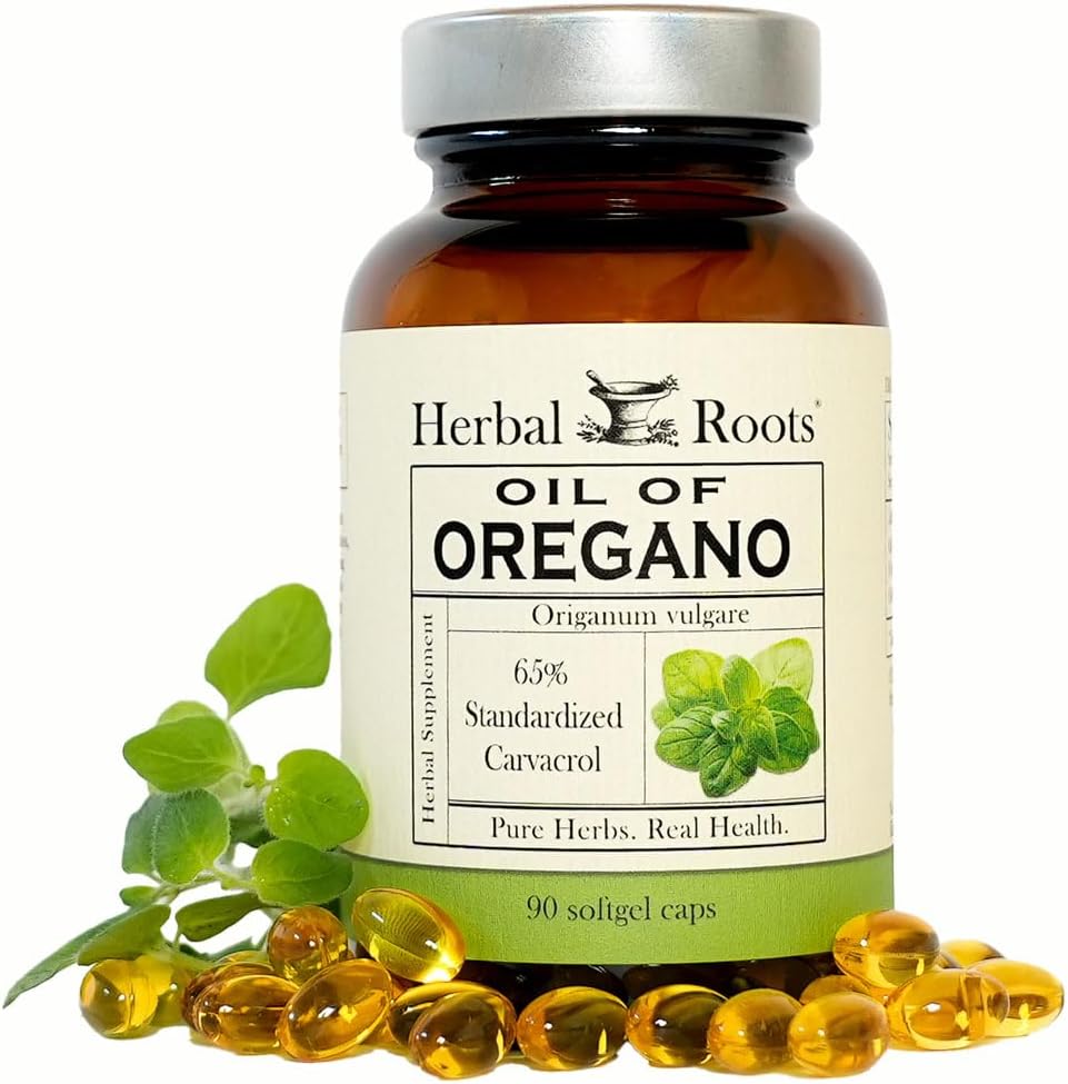 Herbal Roots Oil of Oregano - Made from Mediterranean Oregano Oil - 90 Easy to Swallow Softgel Capsules - Extra Strength 150mg 2