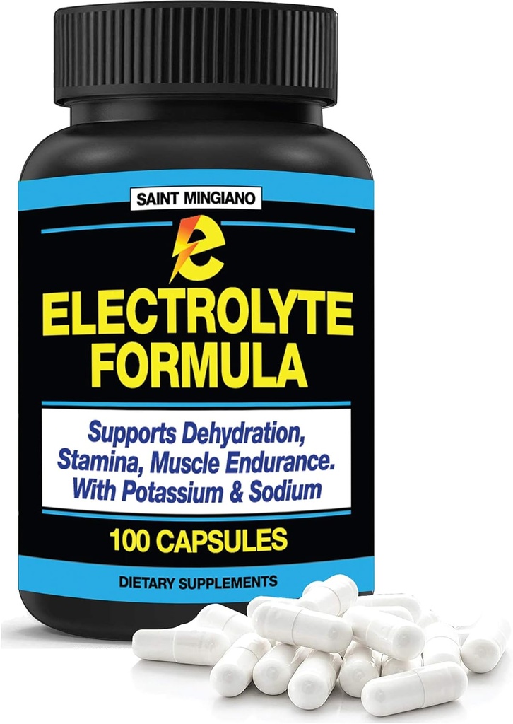 Electrolyte Formula Supplements - Stops Cramping Fast - 100 Easy to Swallow Salt Capsules with 12 Ingredients from Natures Best Sources - Keto Friendly and Sugar Free! 2