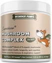 Wonder Paws Immune Support Mushroom Powder for Dogs – Organic Mushroom Complex for Immunity, Cognition, Cellular Health, Longevity - With Turkey Tail Mushroom for Dogs, Reishi & Lions Mane – 90 Scoops 2