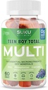 SUKU Teen Boy Multivitamin Gummies – Vitamins A, B12, C, D3, E, Zinc & Biotin – Sugar-Free Vegetarian Supplement for Energy, Growth, Immune & Bone Health – Grape Flavor – 60 Count 2