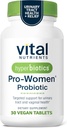 Hyperbiotics Vital Nutrients Pro Women Probiotics for Women | Vaginal Probiotics for PH Balance | Oral Probiotic for Vaginal Health and Urinary Tract Health | 6 Targeted Strains | 30 Vegan Tablets 2