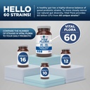 Vital Planet - Vital Flora Ultra Daily Probiotic 60 Billion CFU, Diverse Strains, Organic Prebiotics, Immune Support, Bloating Relief, Digestive Health Probiotics for Women and Men 30 Capsules 5