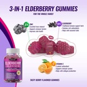 Elderberry Gummies with Zinc & Vitamin C – Sambucus Elderberry Gummy for Immune System Support, Natural Elderberry Extract Supplement for Adults Kids, Alternative to Capsules, Gluten Free, 60 Gummies 5