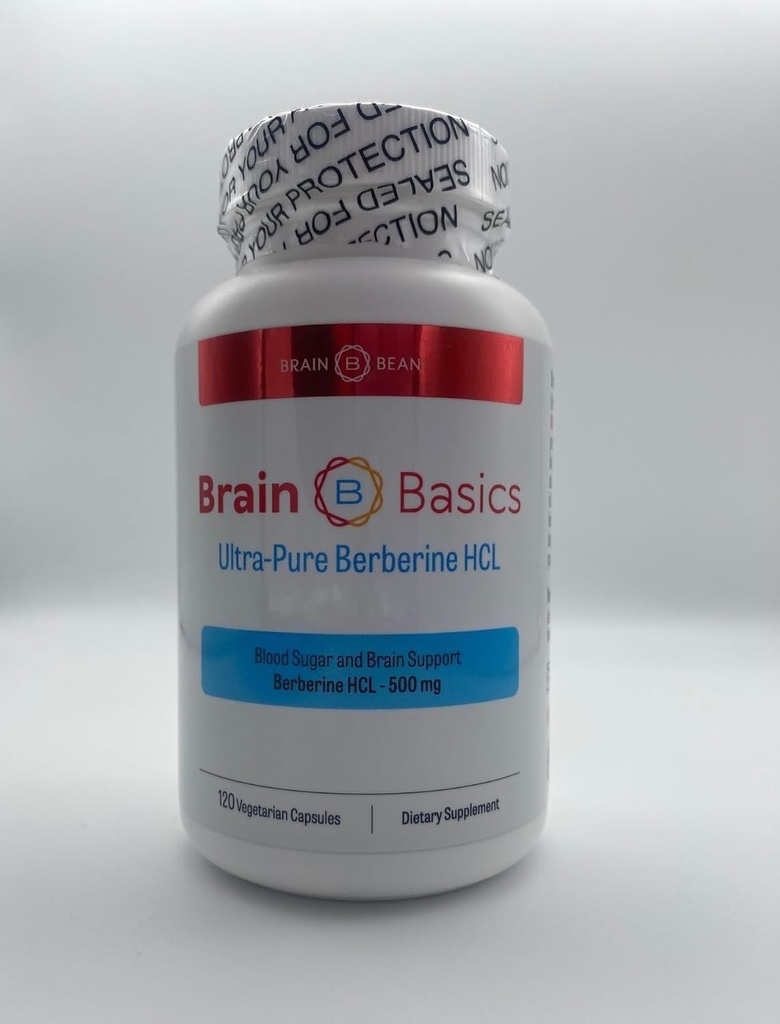 Brain Bean Ultra - Pure Berberine HCL Supplement 500mg for Brain Health - Non-GMO, Gluten-Free 120 Vegan Capsules of Berberine Supplement (Made in USA) 4