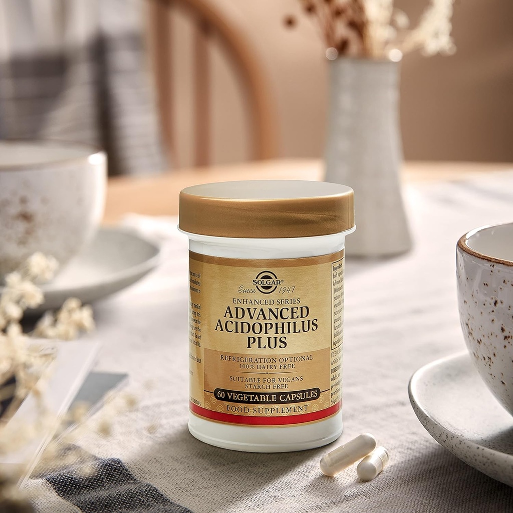 Solgar Advanced Acidophilus Plus, 60 Vegetable Capsules - Supports Healthy Intestinal Flora - 500 Million Microorganisms Per Serving - Gluten & Dairy Free - Vegetarian - 60 Servings 6