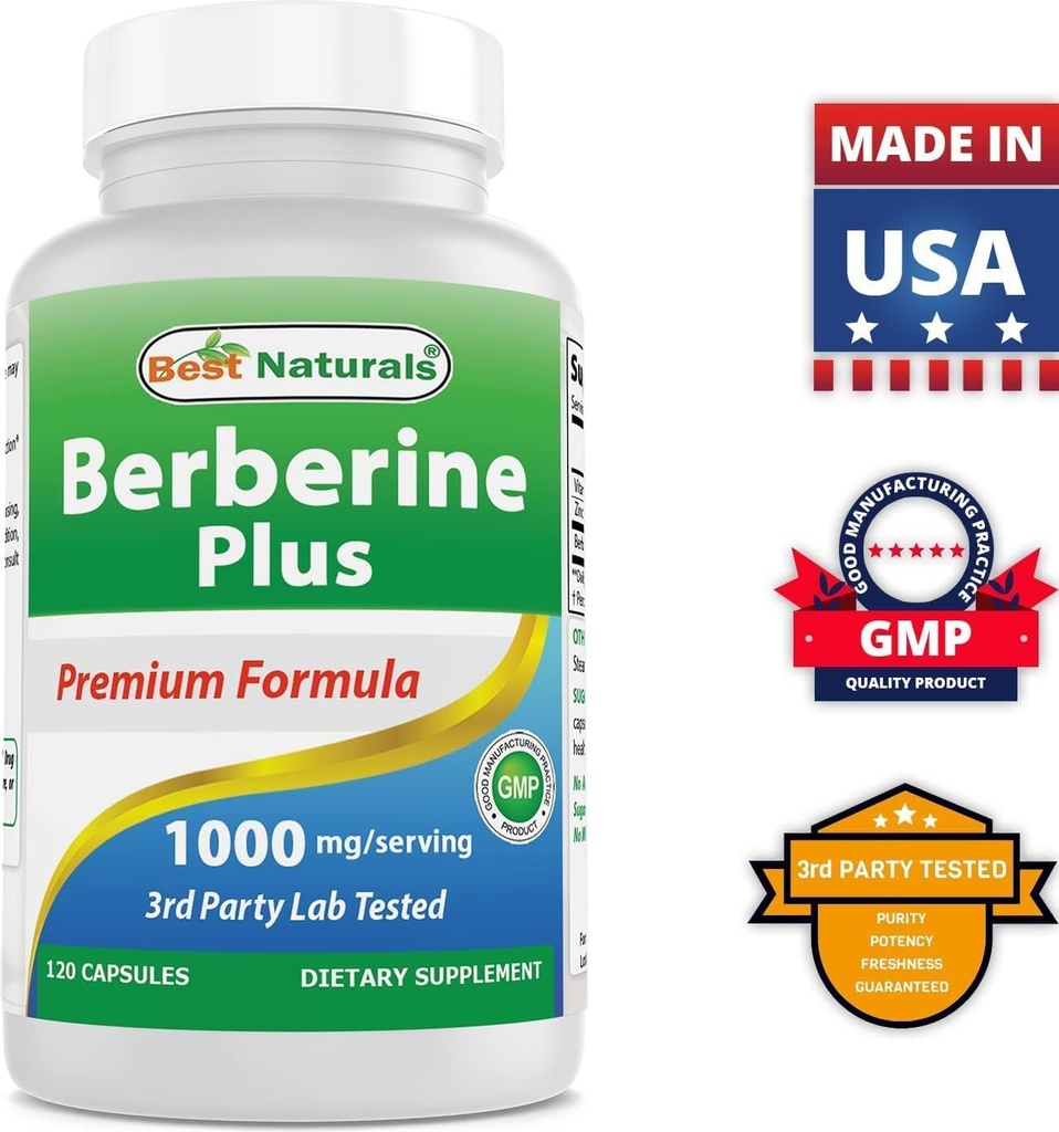 Best Naturals Berberine Plus 1000mg & Alpha Lipoic Acid 600 mg 6